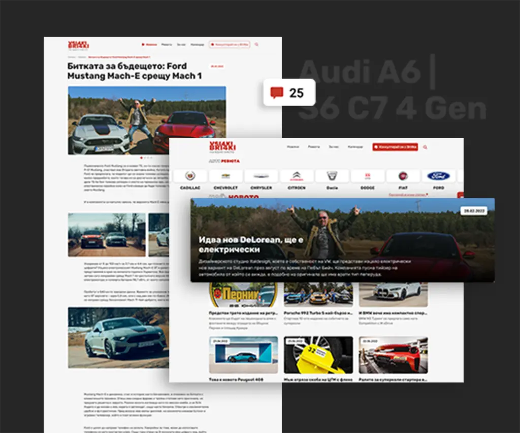 Screenshots of some of the pages in Vsi4kiBri4ki's Website