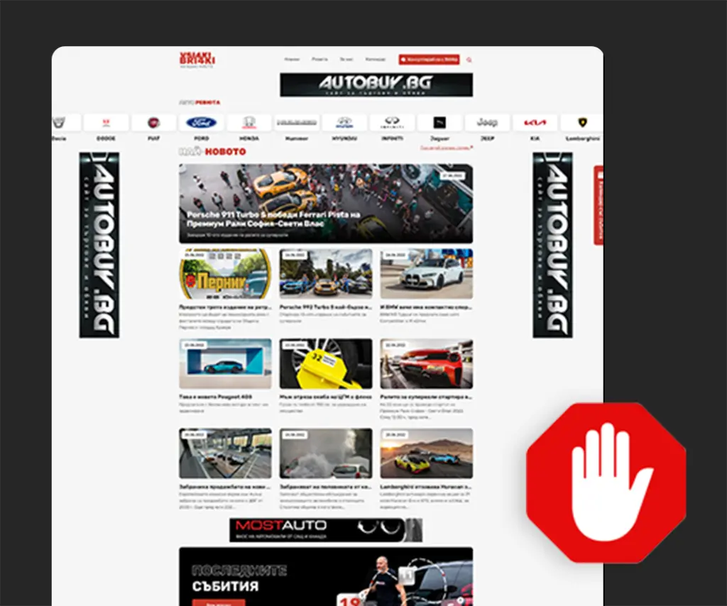 Screenshot of the Homepage of Vsi4kiBri4ki.com website with banners