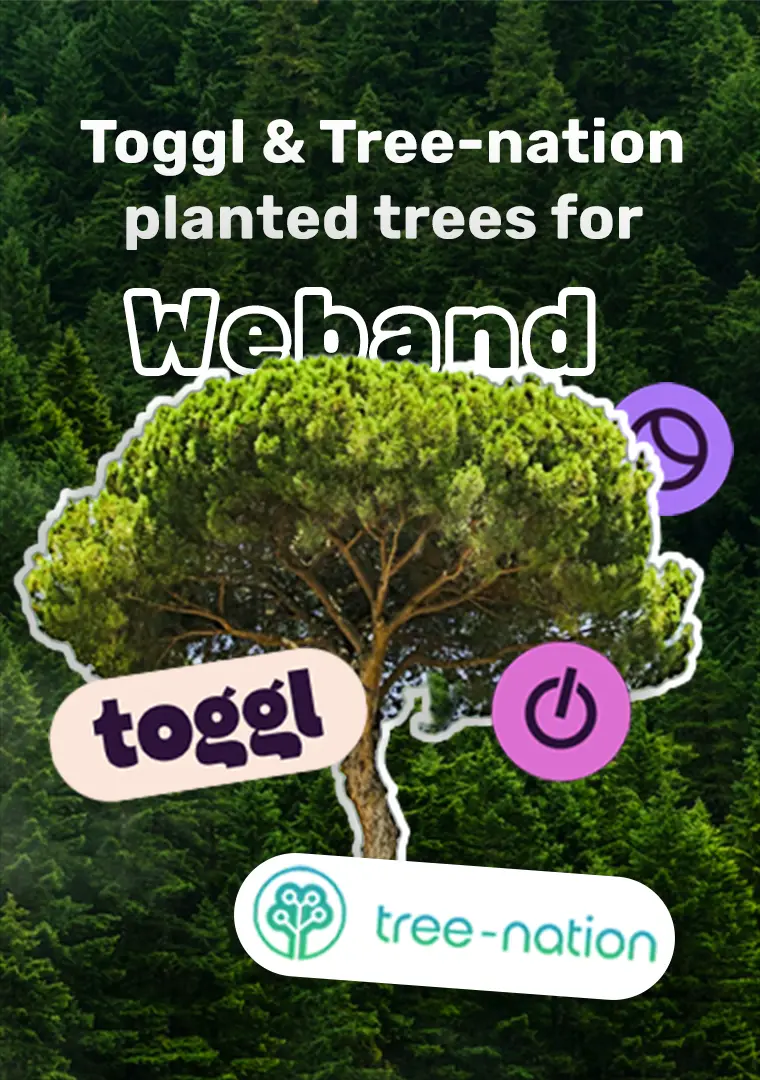 Toggl и Tree-nation засадиха дървета за Weband
