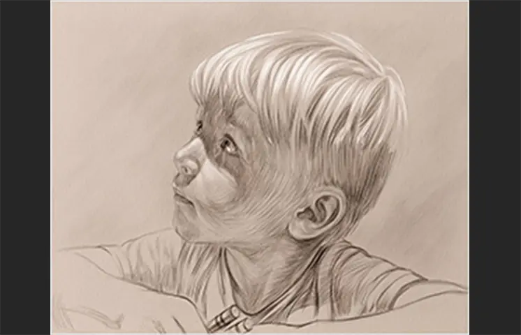 Alex Filipov drawing of his son