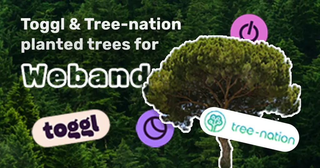 Toggl и Tree-nation засадиха дървета за Weband